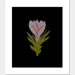 Bloom Upward || Retro Flower Posters and Art